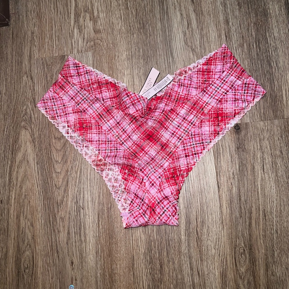 NWT VS Plaid Cheeky Panty
